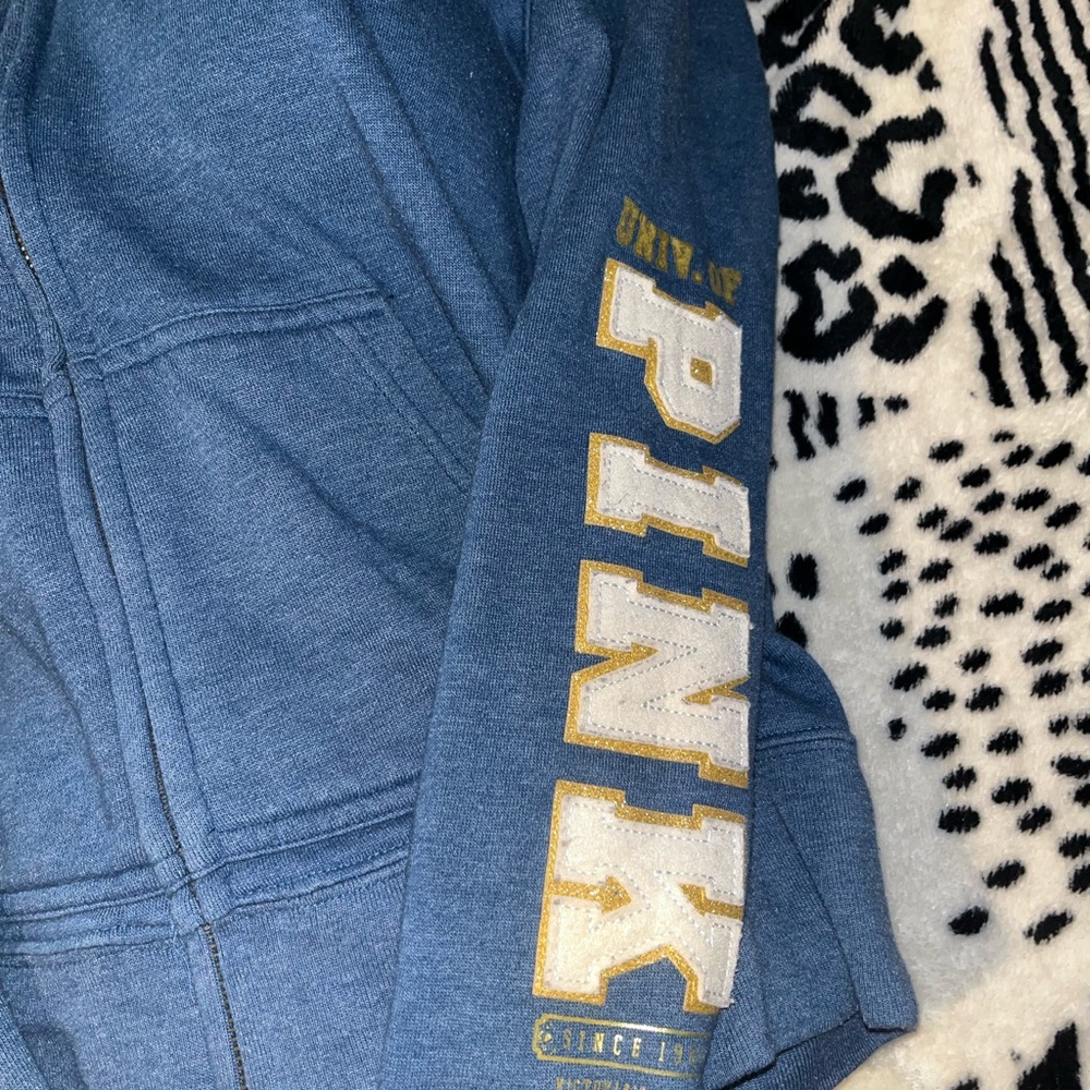 PINK Victoria's Secret Blue Hoodie - Picture 3 of 5